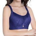 thumbnail image 2 of KDFJPTH Women's Sports Bra Full Coverage Push-Up Bralettes Lace Blue 36C, 2 of 5