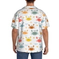 thumbnail image 3 of Sikiie Colorful Crabs Men's Cuban Shirt, Hawaiian Shirts, Business Casual Button Down Shirts, Short Sleeve Shirt-X-Large, 3 of 5