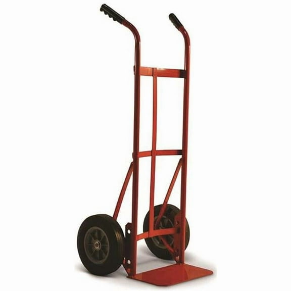 Milwaukee Hand Truck DC47132 800 lbs Dual Handle Truck with 10 in. Solid Puncture Proof Tire, Red