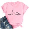 thumbnail image 5 of T Shirts for Women Short Sleeve Crewneck Casual Cute Dinosaur Graphic Tees Funny Dino Shirt Summer Tops, 5 of 5