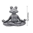 thumbnail image 3 of Zen Frog Garden Statue Peaceful Meditating Frog Sculpture for Outdoor Decor, Patio, Lawn, and Yard Art, Weather-Resistant Resin, 3 of 6