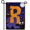thumbnail image 2 of America Forever Monogram Halloween Bat Garden Flag 12.5 x 18 inches Letter R Double Sided Small Flags for Outside, Holiday Party Yard Outdoor Halloween Horror Nights Flag, 2 of 7