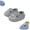 Gray-1, variant on Shark Slides Winter, Fluffy Plush Slides, Adults & Kids Winter Nonslip Soft Comfy Cloud Slippers