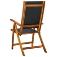 thumbnail image 3 of vidaXL Folding Patio Chairs 6 pcs Solid Wood Acacia and Textilene, 3 of 4