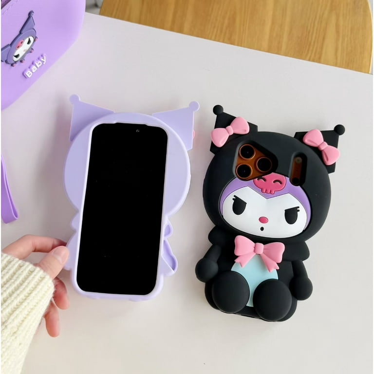 3D Kuromi Phone Case for iPhone 17 Pro Max 16 Plus 15 14 13, Cute