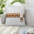 thumbnail image 5 of LNWH Decorative Pillow Covers, Cartoon Owl Square Sofa Decorative Knit Pillow Case, 24"x24", 5 of 8