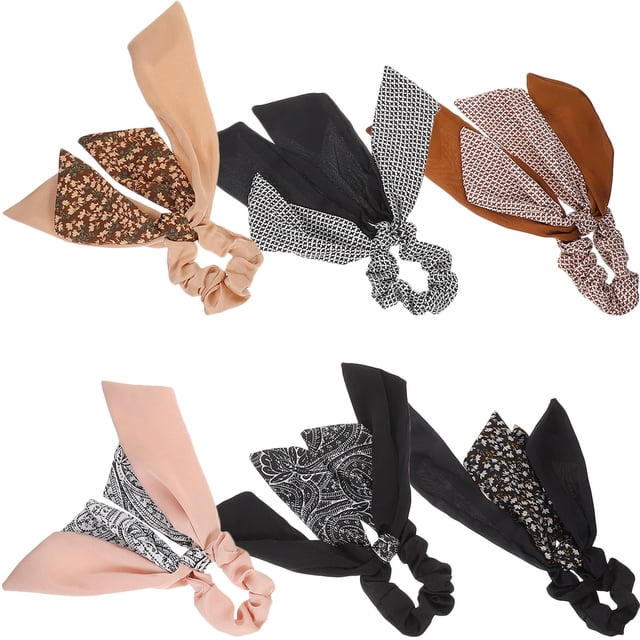 HEALEEP 6Ud Ligas Elásticas Decorativas Con Cintas Para Un Peinado Seguro Y A Moda