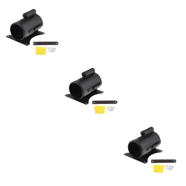 relayinert and Space-Saving 3 Meter Retractable Belt Queue Crowd Control Barrier Black 3Set