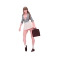 thumbnail image 4 of Fiocias 1/64 Girl Figure Resin Figures Character Miniature People Model Sand Table Layout Decoration Micro Landscapes Decor Style B, 4 of 8