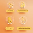 thumbnail image 3 of Constant USB Milk Bottle Warmer Blue Fast Heating 6 Gear Temperature Adjustable Constant Temperature Milk Bottle Warmer Insulation Cover for Outdoor Night, 3 of 7