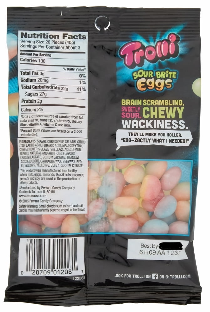Trolli Sour Brite Eggs 4 oz (Pack of 32)