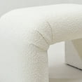 thumbnail image 5 of 28" Wide Modern Large Boucle Upholstered Arched Ottoman Foot Stool, Multi-Functional Sofa Footrest, Small Sofa Bench, and Extra Seating for Living Room, Bedroom, Entryway, Hallways, 5 of 15