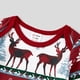 thumbnail image 4 of Conjuntos de pijamas a juego para toda la familia con estampado navideño de renos y copos de nieve (resistentes al fuego), 4 of 5
