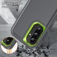 thumbnail image 4 of For Samsung A36 Case Military Grade Dual Layer Shockproof Phone Cover Build With Kickstand Dustproof Drop Proof Protective Case for Galaxy A36 6.7"(Gray/Green), 4 of 8