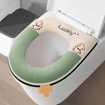 Hiroekza Toilet Seat Covers,Soft Warmer Toilet Seat Cushion Cover Zipper Model Toilet Seat Household Embroidery Sitting Washer Toilet Seat Cover Cute Washer Universal Toilet Seat Clearance