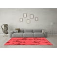 thumbnail image 3 of Ahgly Company Machine Washable Indoor Square Oriental Red Traditional Area Rugs, 5' Square, 3 of 4