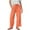 Orange, variant on BXINGOHAI Women's Straight Leg Long Pants Elastic High Waist Drawstring Casual Trousers with Pockets Dark Gray,M