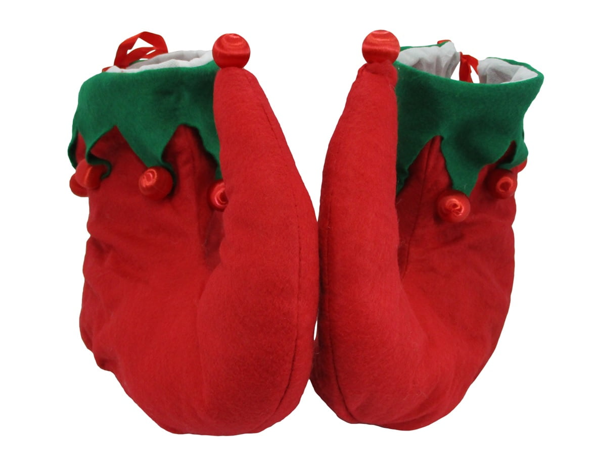 Light Up Elf Shoes Covers Lighted Red 