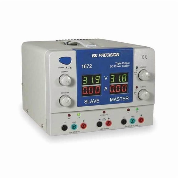 B&k Precision Triple Output DC Supply,0-32 V DC,5 V DC 1672