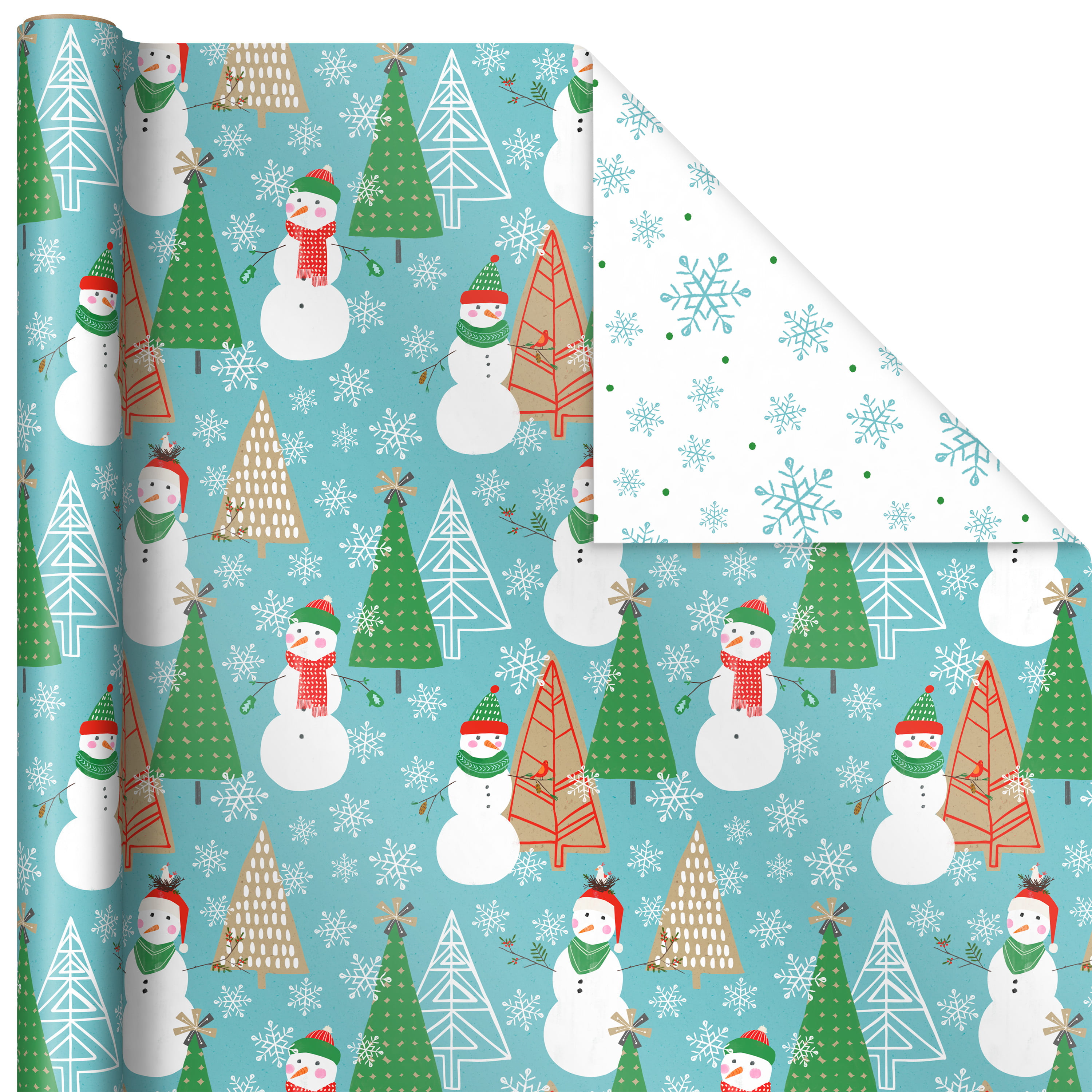 NiHome Christmas Holiday Wrapping Paper Pack of 8 Patterns, 28x20 inch Matte and Glossy Finish Kraft Paper Assortment Christmas Tree Stocking