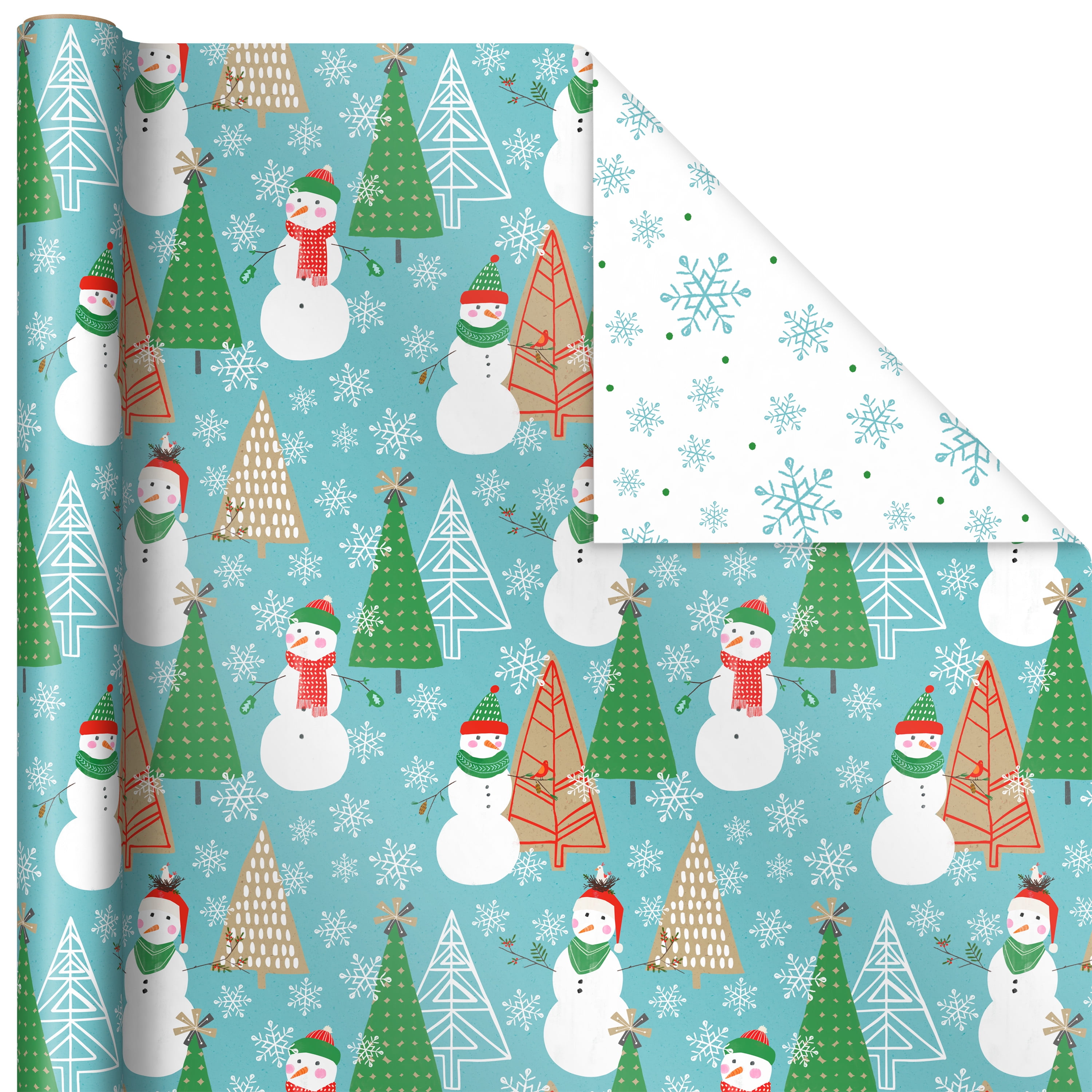 Hallmark Rustic Christmas Wrapping Paper Set - Red and Green - PaperCanyon