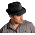 thumbnail image 5 of Women's Short Brim Straw Hat Panama Fedora Beach Sun Trilby Hat for Holiday Gentlemen Roll Up Summer Hat, 5 of 5