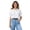White, variant on Button down Shirt for Women Short Sleeve Loose Shirt with Pleated Puff Sleeves Tops Casual Lightweight Summer Blouses by Yigetop Blue S