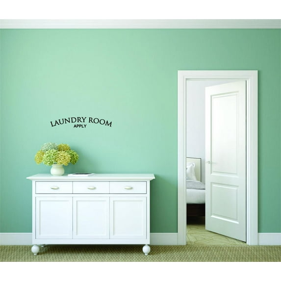 Laundry Apply Sign Housekeeping Vinyl Wall Decal for Home - Bleach Suds Fold Sort Bubbles Socks Cute Wall Décor Bedroom Living Room Entry - Removable High Tact - Size: 8 In x 20 In