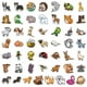 thumbnail image 1 of Pegatinas de animales de dibujos animados para niños y adolescentes, 50 piezas, nevera, papelería, álbum de recortes, pegatina de Graffiti, 1 of 4