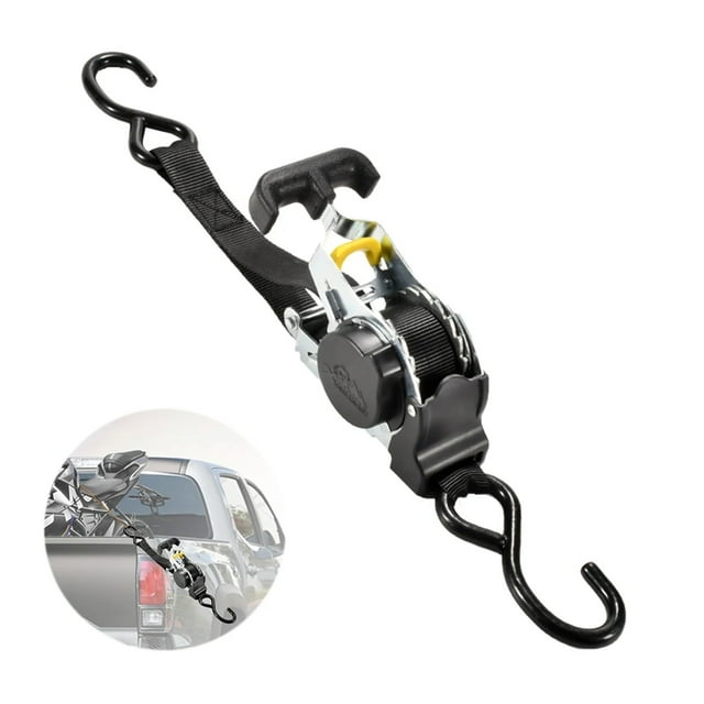 Load Lugga Strap Motorcycles Ratchet Strap With S Hook Heavy Duty Auto Retractable Ratchet Strap For Trailers Vehicles Boat ,Easy to Install