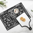 thumbnail image 4 of BaHomeck placemats Set of 4 Black And White Vector Illustration Of Aztec Cotton Linen rectangle Placemats for Kitchen Dining Table Indoor,Outdoor,18*12inch, 4 of 4