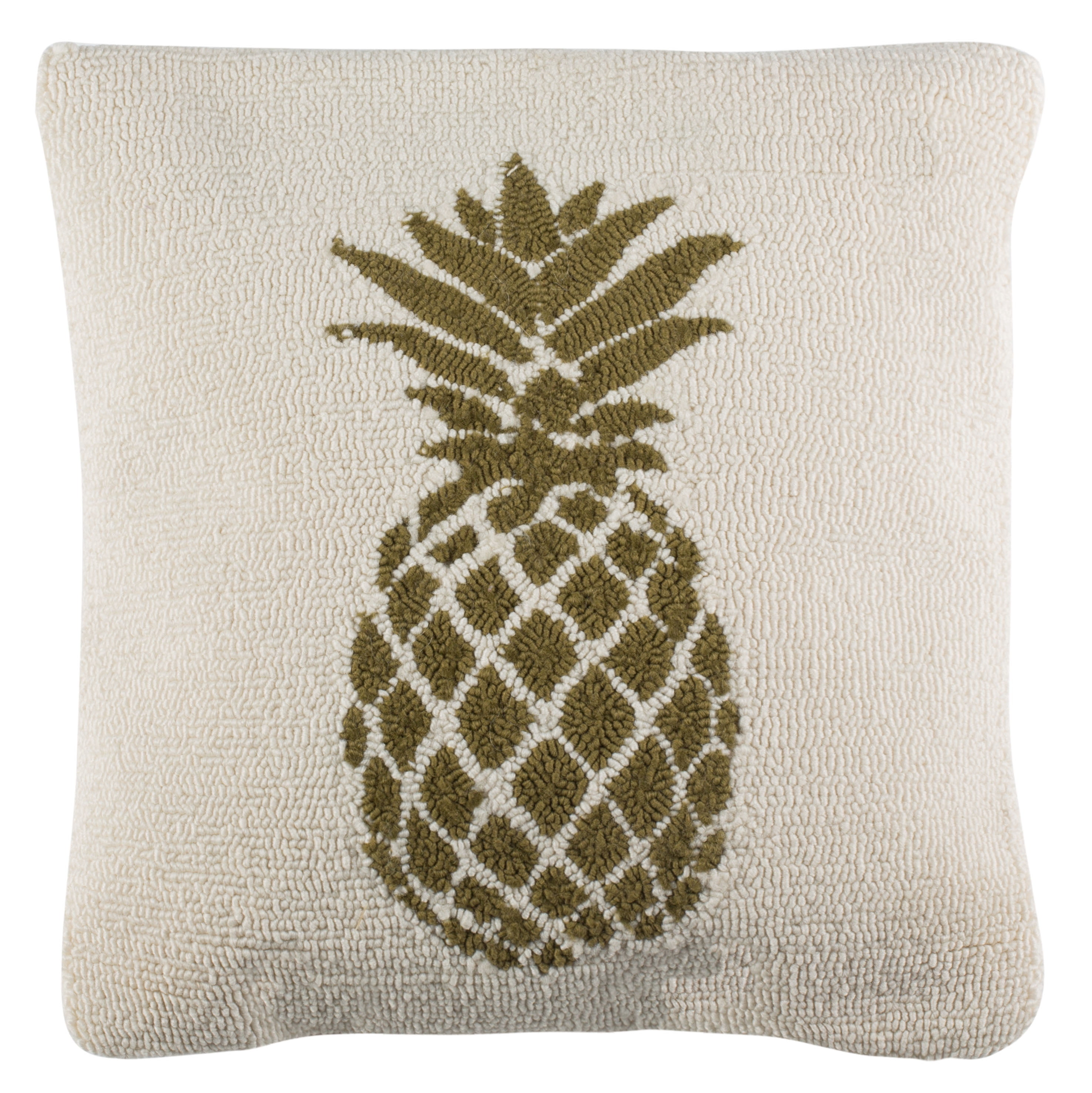 SAFAVIEH Pure Pineapple 20" x 20" Indoor/Outdoor Pillow, Gold/White