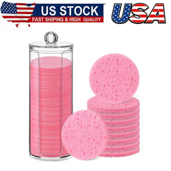 120pcs Compressed Facial Sponges Natural Face Exfoliator Disposable Face Sponges
