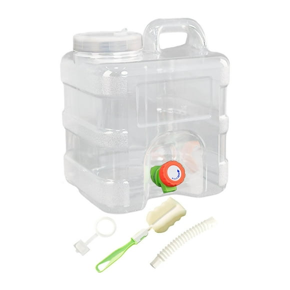 Contenedor de almacenamiento de agua, tanque de agua de 10 litros de capacidad, dispensador de bebidas para senderismo, mochilero, supervivencia en el Claro