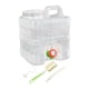 thumbnail image 1 of Tanque de almacenamiento de bebidas, gran capacidad, cubo transportador de agua con grifo, material de PC, asa portátil, adecuado para acampar, vehícu Claro, 1 of 9