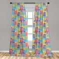 thumbnail image 5 of Ambesonne Spring Curtains, Flourishing Nature Motif, Pair of 28"x95", Multicolor, 5 of 5