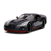 2008 Dodge Viper SRT10 Dark Gray with Venom Diecast Figurine Spider-Man Marvel Series 1 24 Diecast Model Car by Jada
