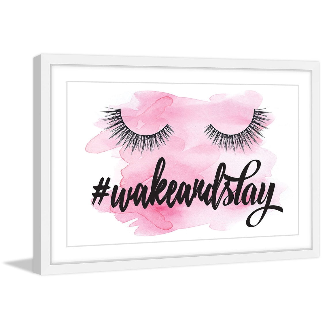 "Wake Up and Slay Pink" Framed Painting Print
