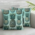 thumbnail image 3 of JRXY Cute Pineapples Throw Pillow Cover Decorative Square Pillowcase Throw Cushion Case for Bedroom, Living Room, Sofa, Couch and Bed White, 3 of 5