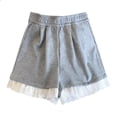 thumbnail image 4 of Sageysalite Athletic Shorts for Women Elastic High Waisted Ruffle Lace Hem Loose Fit Soft Sweet Summer Shorts, 4 of 6