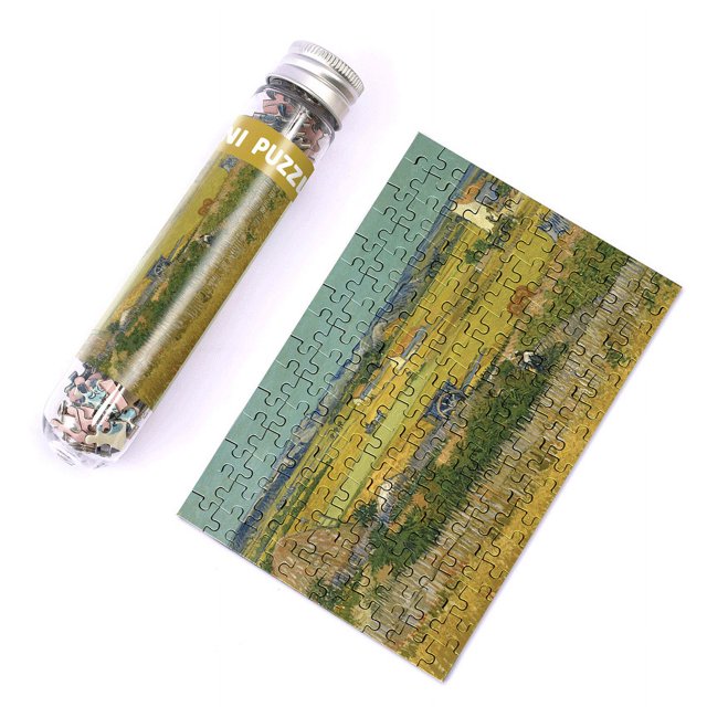 150 Mini rompecabezas de tubo de ensayo, rompecabezas de dibujos animados para adultos, juguetes para niños, Mini rompecabezas de tarjeta azul, ideal para rompecabezas planos