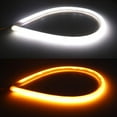thumbnail image 4 of 2Pcs Flexible Flow Led Light Bar 30Cm 45Cm 60Cm White Turn Yellow Turn Signal, 4 of 5