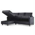 thumbnail image 4 of Glory Furniture Monica Velvet Sectional with Storage in Black, 4 of 8