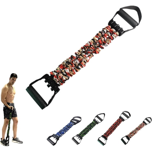 Natural Latex 3-Hole Resistance Stretcher, Chest Expander Stretch Bands for Men, New Fitness Resistance Bands with Handles, High Elasticity Ankle & Pedal Puller Exercise Equipment
