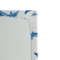 thumbnail image 2 of Sea Animals Fitted Sheet, Pattern with Dolphins Illustration Ornamental Nature Under the Sea Wildlife, Soft Decorative Fabric Bedding, Twin Size, Blue White, by Ambesonne, 2 of 2