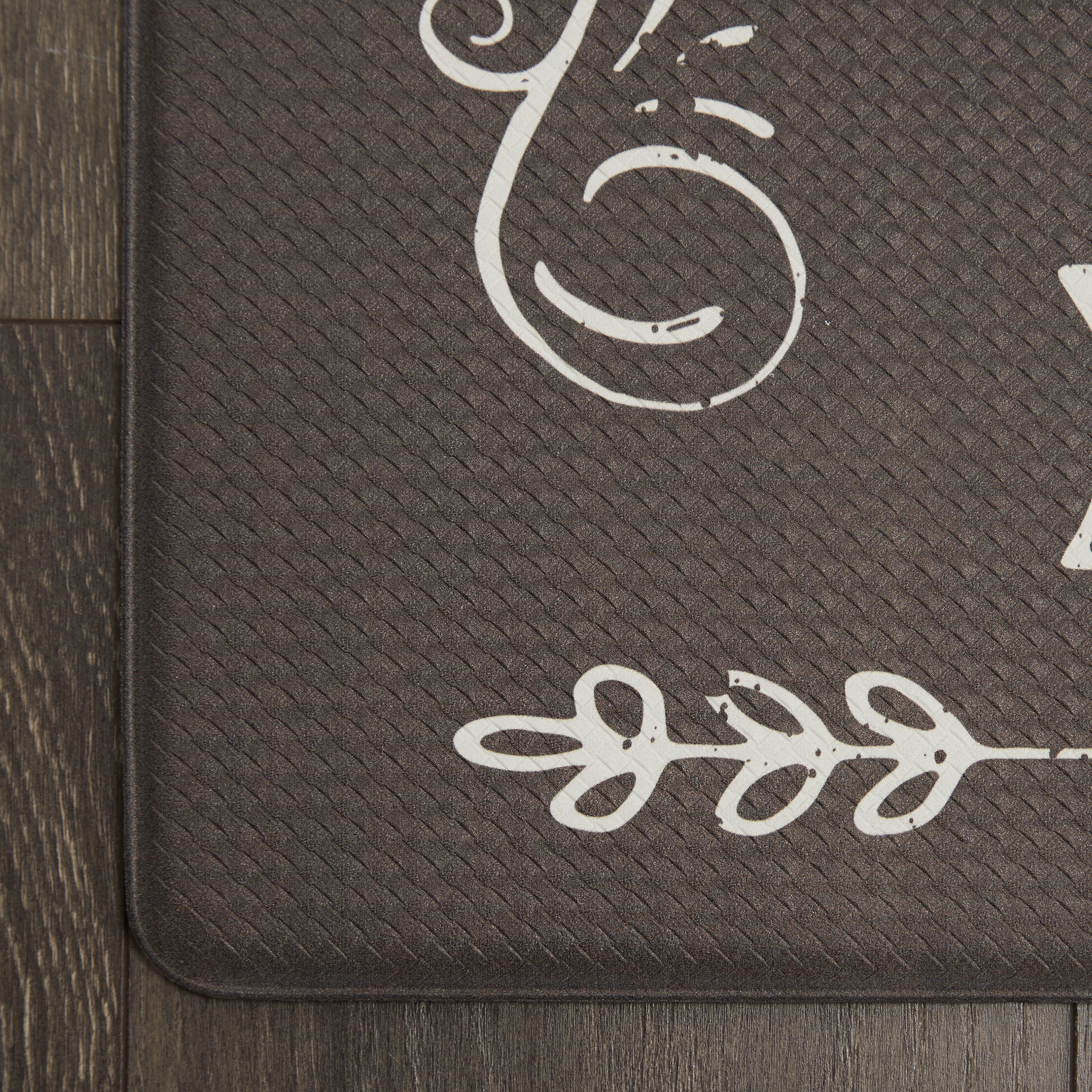 Nicole Miller New York Coffee Because Anti-Fatigue Kitchen Mat, Brown/Ivory, 20"x39"