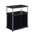 thumbnail image 1 of Convenience Concepts Designs2Go Meuble Télé de 27 Pouces avec Armoire en Bois Noir, 1 of 7