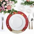 thumbnail image 6 of Round Grid Placemat ,One Sizex1, Round Placemat, PVC Plate Mat，15.4 Inch Non-Slip and Heat Resistant, Table Placemat, Dining Room Placemat Cute Red Christmas Snowman, 6 of 7