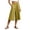 Yellow*, variant on RUTAYY Women's Capri Pants Casual Solid Color Wide Leg Summer Loose Fit Comfortable Elastic Waist Everyday Wear Trendy Vibrant Trousers