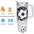 thumbnail image 5 of 40 oz Unique Soccer Gifts Tumbler with Handle Straw Lid 40oz Soccer Lover Gift for Girls Double Stainless Steel Insulated Soccer Cups Travel Coffee Mug Soccer Water Bottles for Boys, 5 of 6